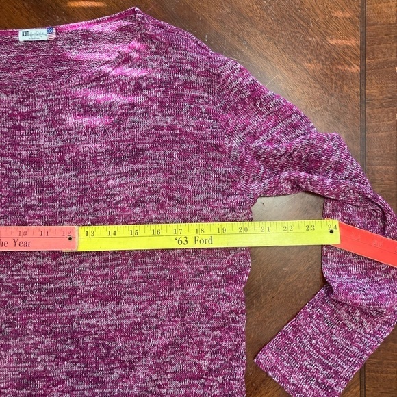 Kut from the Kloth oversized slouchy sweater with attached silky trim, XS/S - Picture 8 of 8